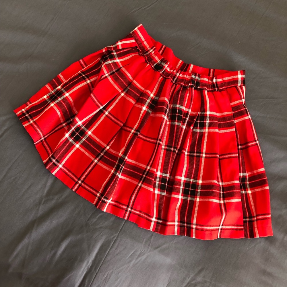 Red Plaid JUSTICE Skirt - Picture 3 of 5